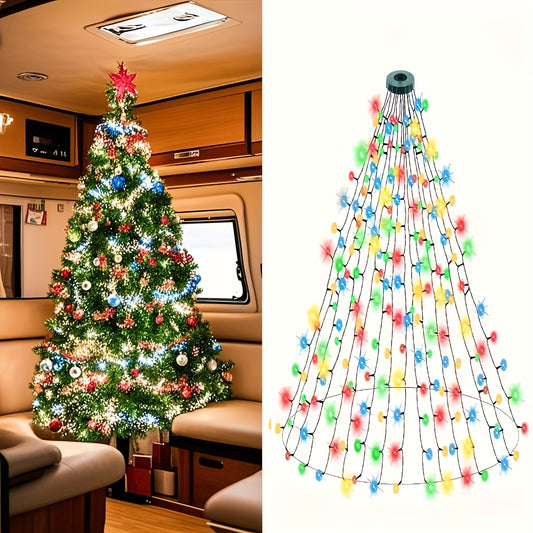 1pc LED Christmas Lights Set with 8 Modes, Usb-Powered Outdoor/Indoor String Lights with 8-Mode Dimmer Control, 8-Mode Switch, 8-Mode Dimmer Control