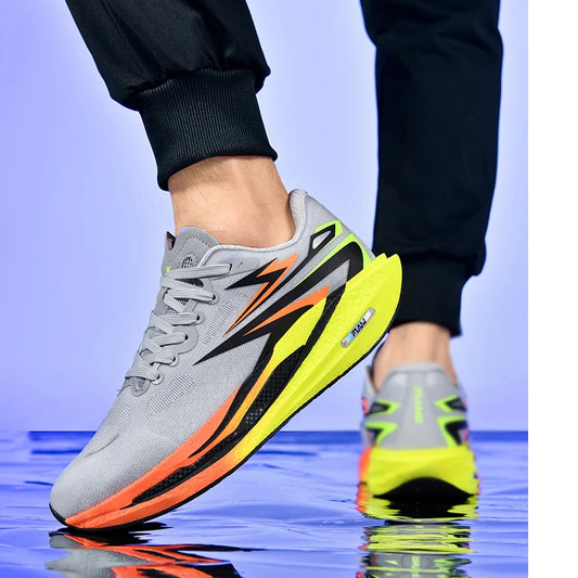 Marathon Sports Running Shoes Men Breathable Lightweight Sneakers Comfortable Athletic Nonskid Leisure Outdoor Sneakers for Men