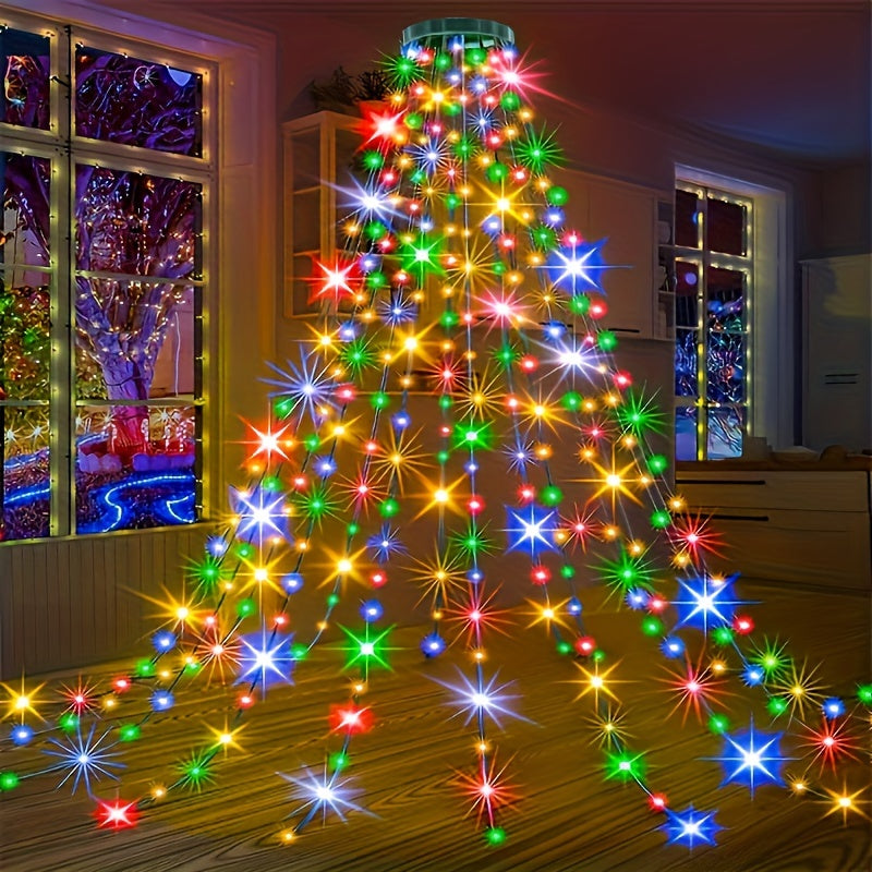 150cm/200cm (59"/79") Self-Standing LED Christmas Tree with Remote Control, 8 Lighting Modes, USB- Indoor/ Holiday Decorations, Warm White & Cool Yellow Glow for Xmas Tree, RV, Home - Easy Setup Plug &, Christmas Decorations,