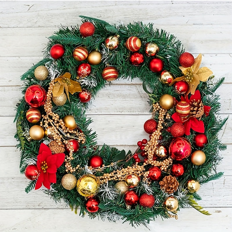 100pcs of 4cm Christmas ball tree decoration set, sparkling hand-painted snowflakes, circles, and dotted plastic holiday ornaments for tree decoration, wedding, Thanksgiving, Halloween, Valentine's Day, New Year decoration pa