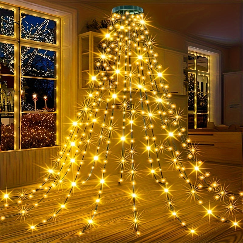 150cm/200cm (59"/79") Self-Standing LED Christmas Tree with Remote Control, 8 Lighting Modes, USB- Indoor/ Holiday Decorations, Warm White & Cool Yellow Glow for Xmas Tree, RV, Home - Easy Setup Plug &, Christmas Decorations,