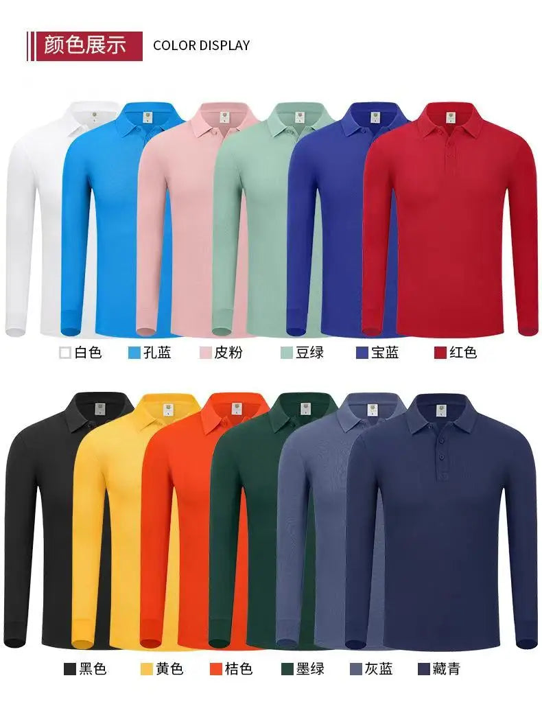 100% Cotton Work Clothes polo shirt custom pure cotton corporate culture short-sleeved T-shirt embroidery printing logo word