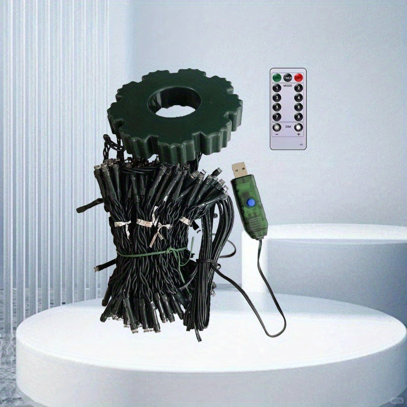 150cm/200cm (59"/79") Self-Standing LED Christmas Tree with Remote Control, 8 Lighting Modes, USB- Indoor/ Holiday Decorations, Warm White & Cool Yellow Glow for Xmas Tree, RV, Home - Easy Setup Plug &, Christmas Decorations,