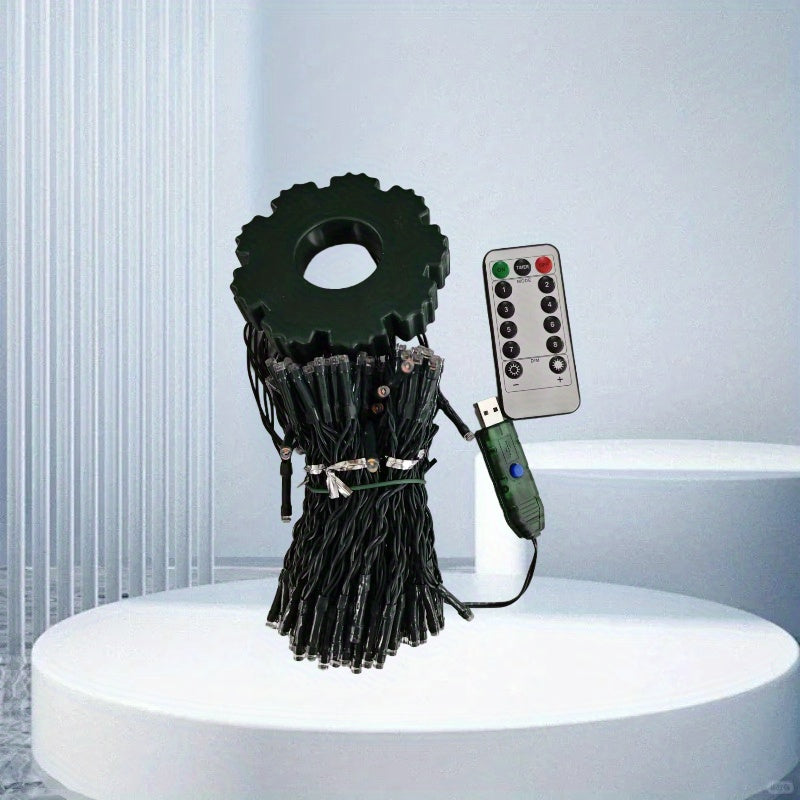 150cm/200cm (59"/79") Self-Standing LED Christmas Tree with Remote Control, 8 Lighting Modes, USB- Indoor/ Holiday Decorations, Warm White & Cool Yellow Glow for Xmas Tree, RV, Home - Easy Setup Plug &, Christmas Decorations,